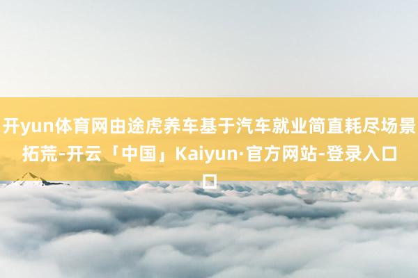 开yun体育网由途虎养车基于汽车就业简直耗尽场景拓荒-开云「中国」Kaiyun·官方网站-登录入口