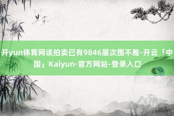 开yun体育网该拍卖已有9846屡次围不雅-开云「中国」Kaiyun·官方网站-登录入口